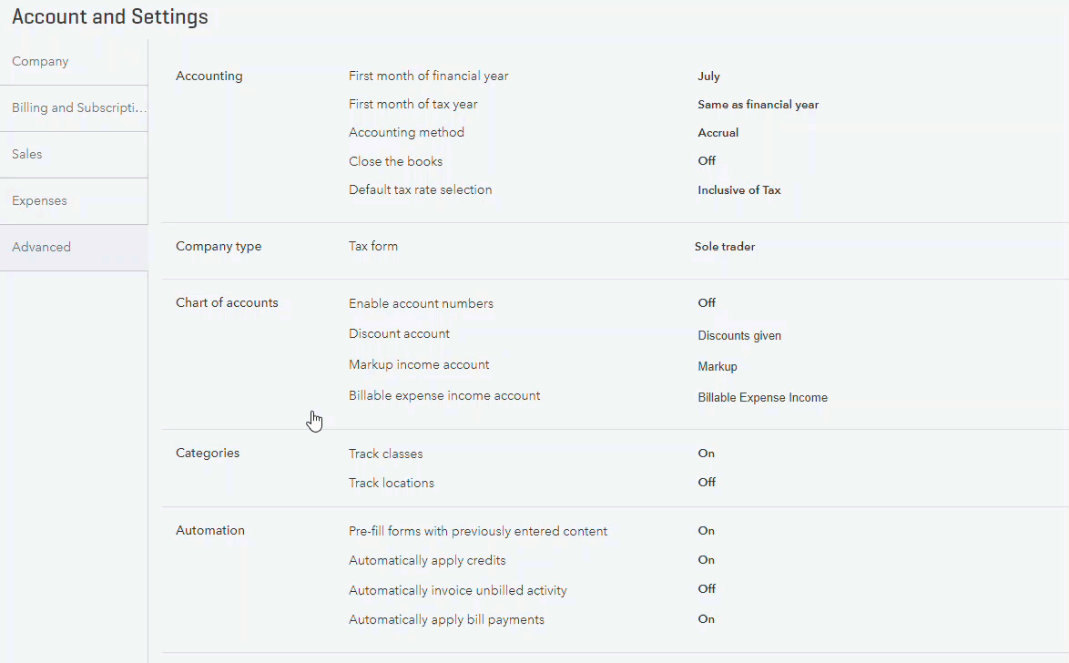 In QuickBooks Settings, the user clicks Sales and deselects "Deposits", then clicks Save
